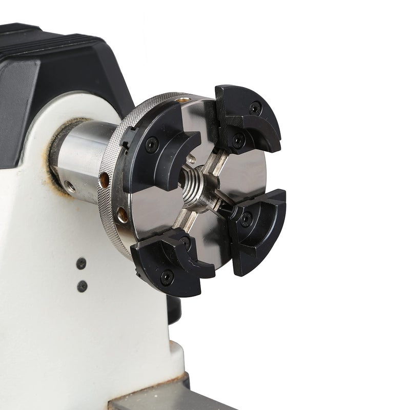 VINWOX 4INCH 4-Jaw Self-Centering Wood Lathe Chuck, 2" Round Jaw Mounted, 1"x8TPI thread & 3/4"x16TPI Adapter, T Allen Wrench, Screw Chuck, SCR4-4, Nickle electric Coating Body - Image 4